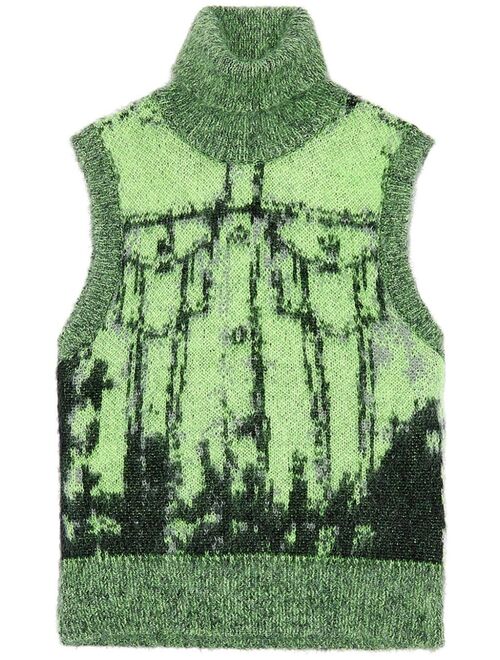 Diesel M-Sifnos patterned intarsia-knit vest