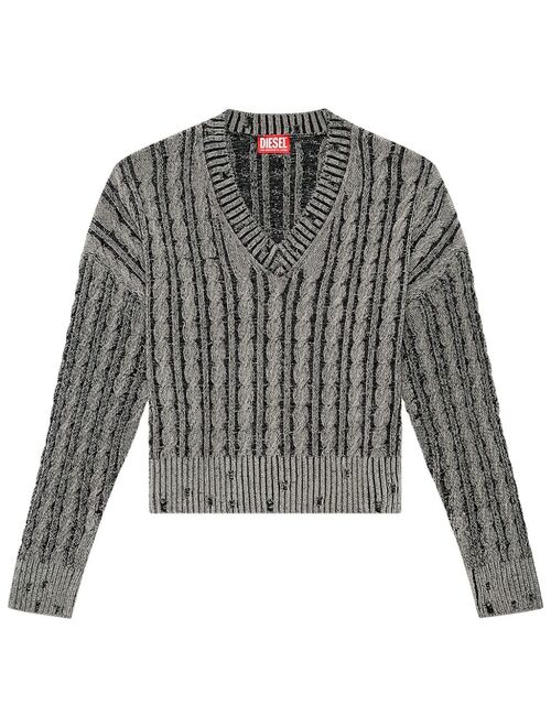 Diesel M-Oxia cable-knit jumper