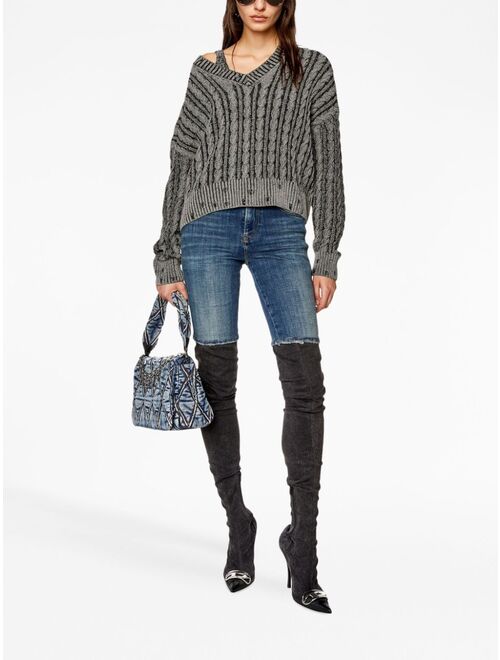 Diesel M-Oxia cable-knit jumper