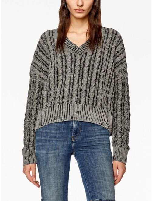 Diesel M-Oxia cable-knit jumper