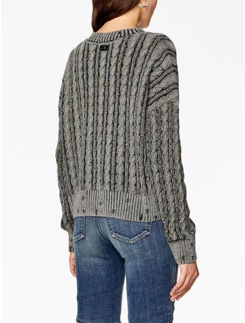 Diesel M-Oxia cable-knit jumper