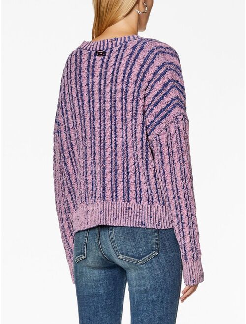 Diesel chunky-knit V-neck jumper