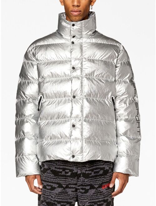 Diesel metallic puffer jacket