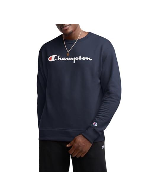 Champion Men's Sweatshirt, Powerblend, Fleece Midweight Crewneck Sweatshirt (Reg. Or Big & Tall)