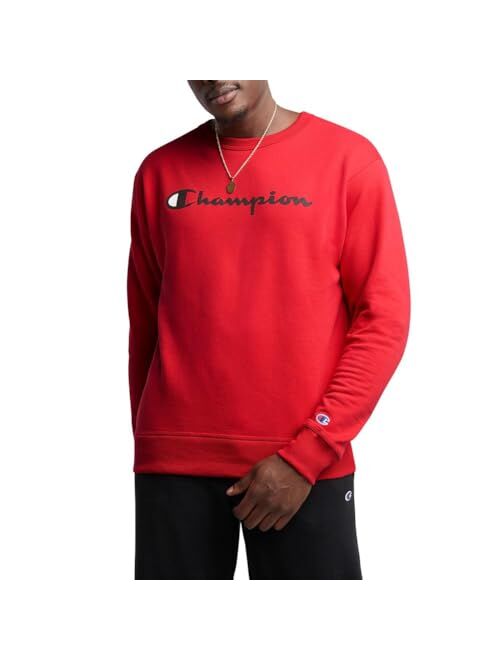 Champion Men's Sweatshirt, Powerblend, Fleece Midweight Crewneck Sweatshirt (Reg. Or Big & Tall)