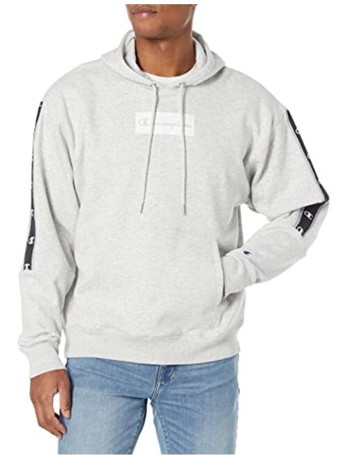 Champion Men's Widweight Hoodie With Taping, Midweight Fleece Hoodie for Men, Champion Hoodies for Men, Box & Vertical Script