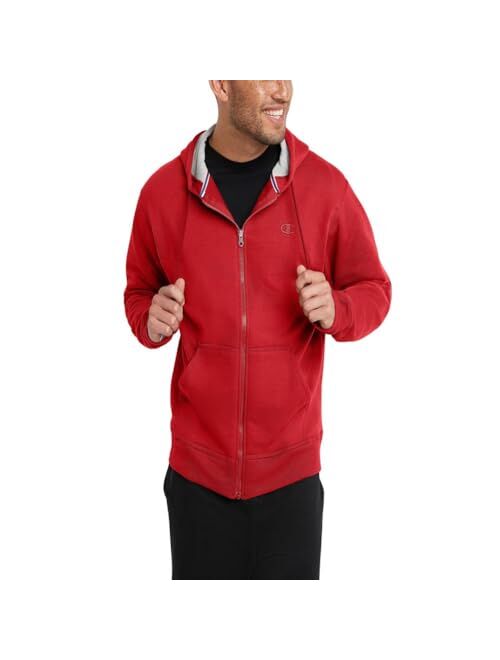 Champion Men's Zip-Up Hoodie, Powerblend, Zip-Up Hoodie Sweatshirt for Men (Reg. or Big & Tall)