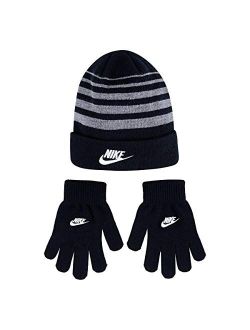 Boy`s Futura Foldover Beanie & Glove 2 Piece Set