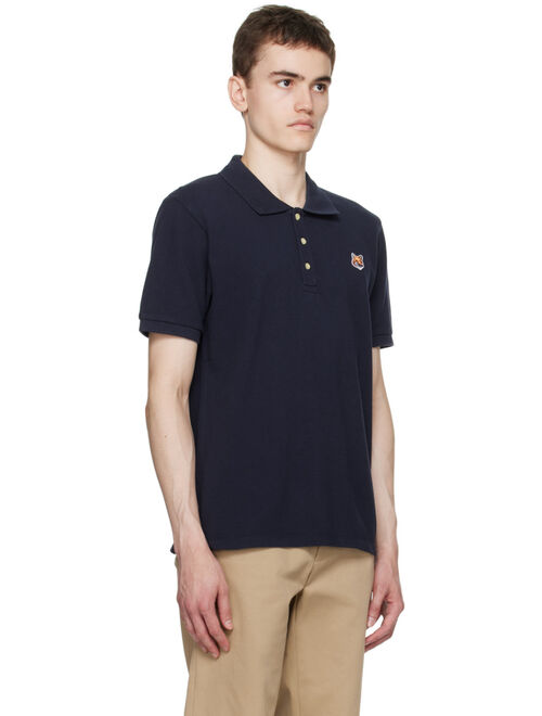 MAISON KITSUN Navy Fox Head Polo