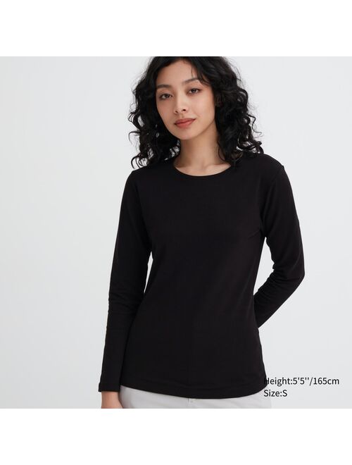 Uniqlo HEATTECH Cotton Crew Neck Long-Sleeve T-Shirt (Extra Warm)