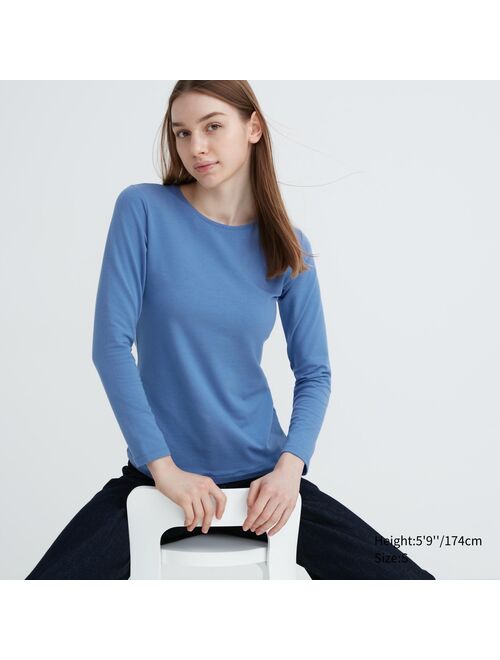 Uniqlo HEATTECH Cotton Crew Neck Long-Sleeve T-Shirt (Extra Warm)