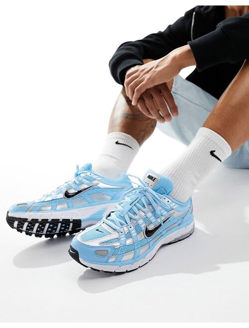 Nike P-6000 sneakers in blue and silver