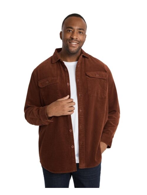 Johnny Bigg Men's Big & Tall Stan Corduroy Overshirt Jacket