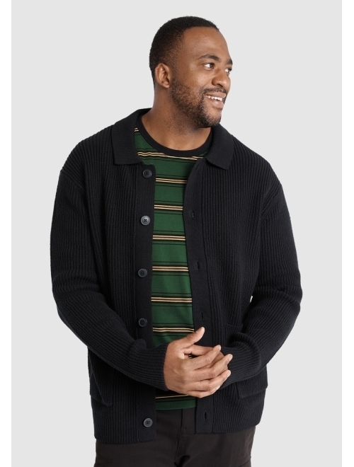 Johnny Bigg Mens Sampson Chunky Rib Cardigan Big & Tall