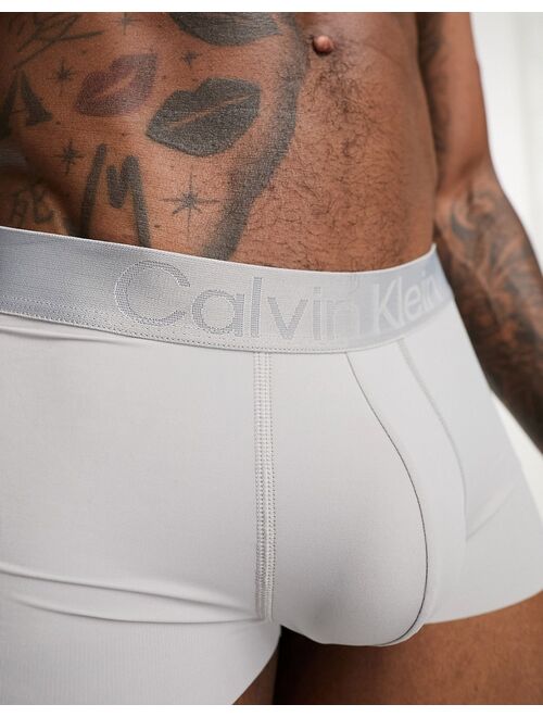 Calvin Klein CK Black low rise trunk in white