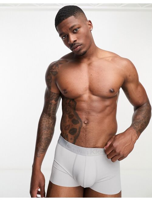 Calvin Klein CK Black low rise trunk in white