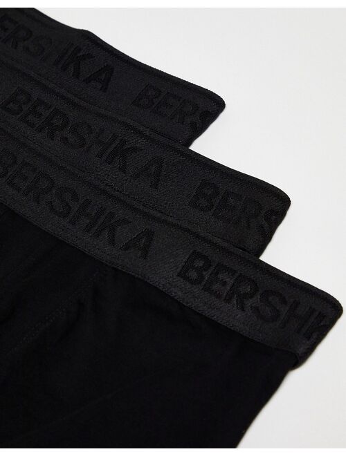 Bershka 3-pack boxers in black