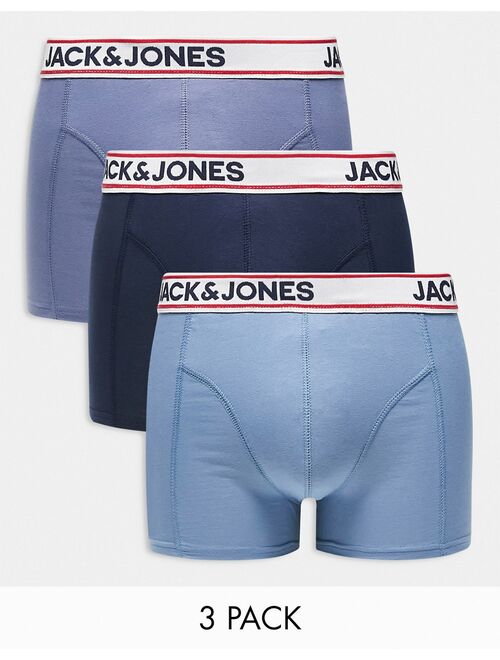 Jack & Jones 3 pack briefs in blues