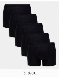 5 pack trunks in black cotton