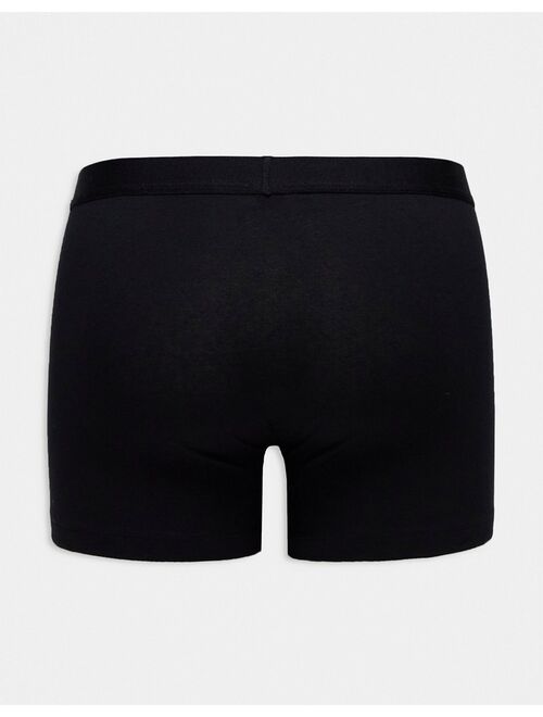 ASOS DESIGN 5 pack trunks in black cotton