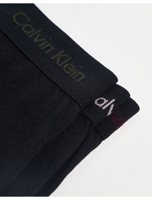 Calvin Klein Cotton Stretch 3 pack low rise boxer briefs in black