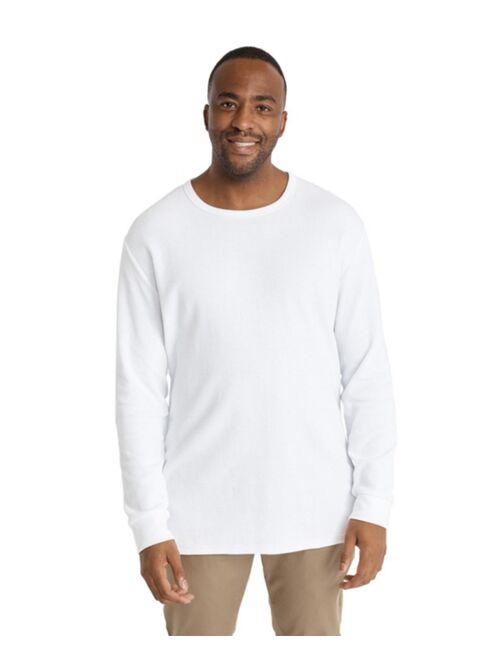 JOHNNY BIGG Mens Waffle Crew Neck Long Sleeve Tee Big & Tall