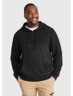 Mens Rib Textured Hoodie Sweatshirt Big & Tall