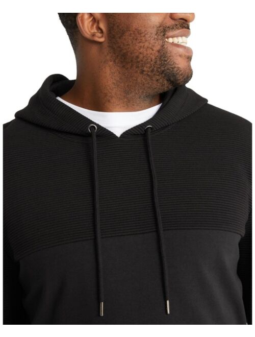 JOHNNY BIGG Mens Rib Textured Hoodie Sweatshirt Big & Tall