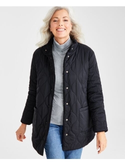 STYLE & CO Petite Reversible Quilted & Sherpa Jacket, Created for Macy's