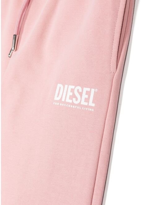 Diesel Kids logo-print cotton track pants