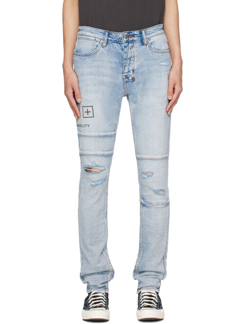 KSUBI Blue Van Winkle Enjoy Trashed Jeans