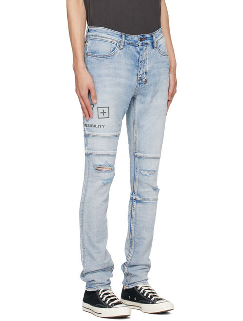 KSUBI Blue Van Winkle Enjoy Trashed Jeans