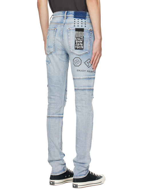 KSUBI Blue Van Winkle Enjoy Trashed Jeans