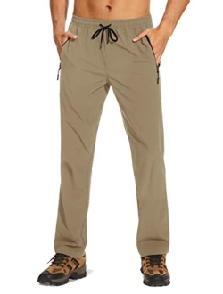 TACVASEN Mens Hiking Pants Lightweight Quick Dry Stretch Joggers for Running Workout Casual