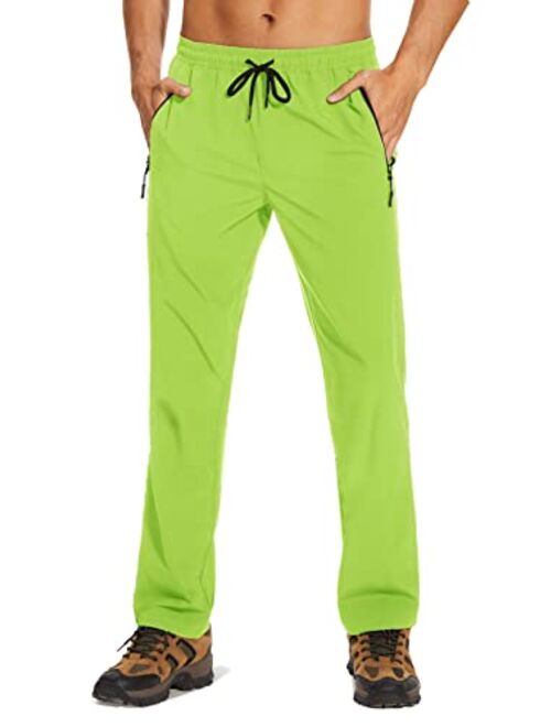 TACVASEN Mens Hiking Pants Lightweight Quick Dry Stretch Joggers for Running Workout Casual