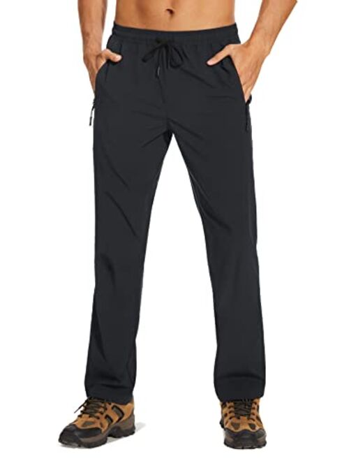 TACVASEN Mens Hiking Pants Lightweight Quick Dry Stretch Joggers for Running Workout Casual