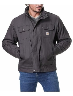 Men's Full Swing Relaxed Fit Coat Quilted Flannel Lined Active Jacket Waterproof Cotton Duck Workwear