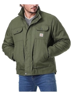 Men's Full Swing Relaxed Fit Coat Quilted Flannel Lined Active Jacket Waterproof Cotton Duck Workwear