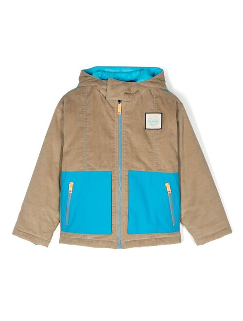 Diesel Kids logo-patch panelled jacket