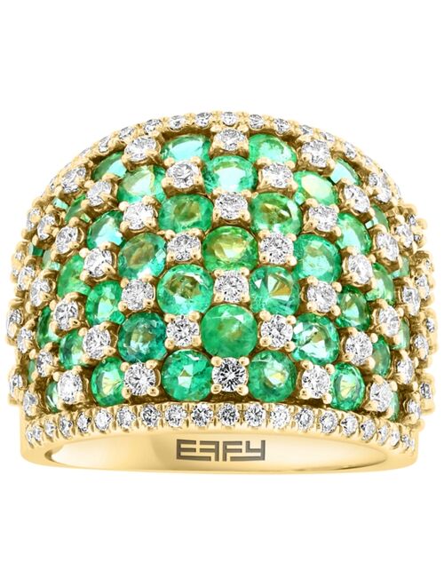 EFFY COLLECTION EFFY Emerald (3-3/4 ct. t.w.) & Diamond (1-1/5 ct. t.w.) Statement Ring in 14k Gold