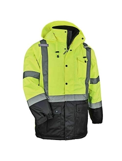 Ergodyne mens Hi-vis - Class 3 Hi Vis Thermal Parka Quilted, Orange, Small US