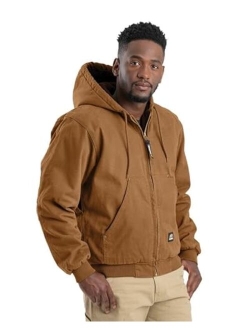 Berne Men's Heartland Washed Duck Hooded Work Jacket