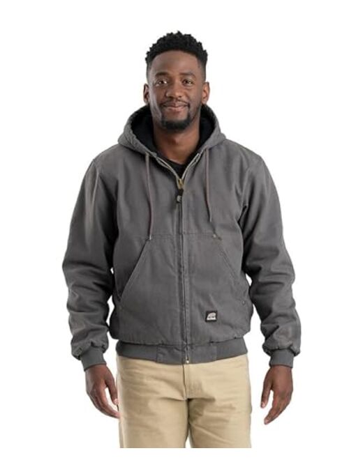 Berne Men's Heartland Washed Duck Hooded Work Jacket