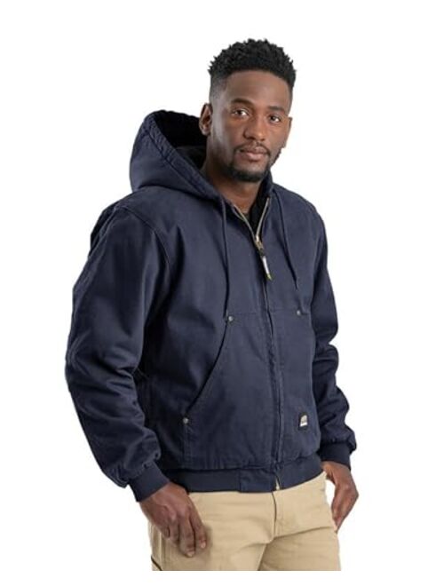 Berne Men's Heartland Washed Duck Hooded Work Jacket