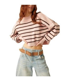 FP Movement Women's Stripe Easy Street Crop Pullover