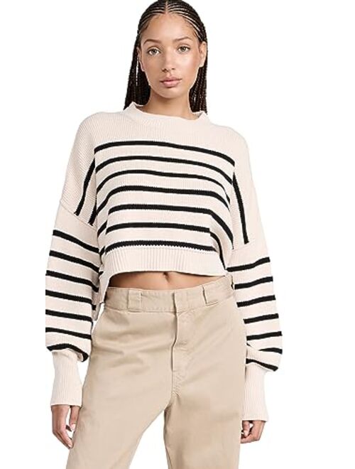 Free People FP Movement Women's Stripe Easy Street Crop Pullover