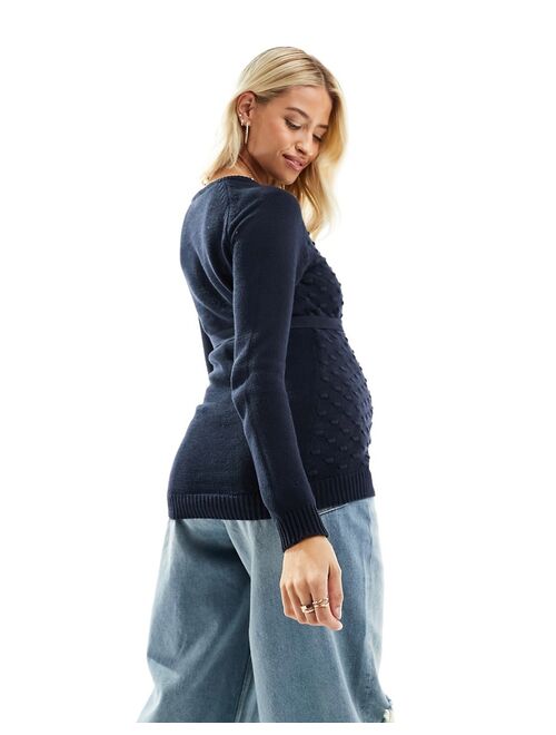 Mama.Licious Maternity sweater in navy