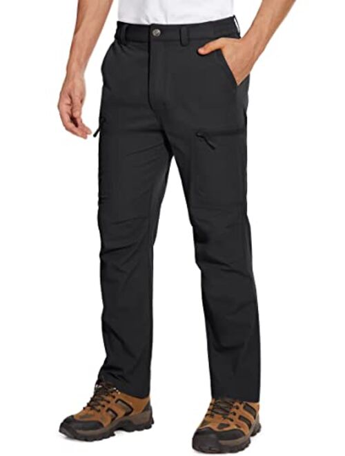 MAGCOMSEN Men's Hiking Pants 6 Pockets,Water Resistant Ripstop Outdoor Pants,Lightweight Quick Dry Fishing Work Pants