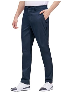 PULI Mens Stretch Golf Pants Lightweight Slim Fit Quick Dry Casual Tapered Work Hiking Cycling Travel with Pockets