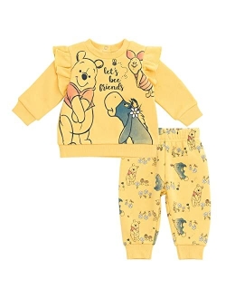 Princess Minnie Mouse Winnie the Pooh Rapunzel Eeyore Piglet Fleece Sweatshirt and Pants Set Infant to Little Kid